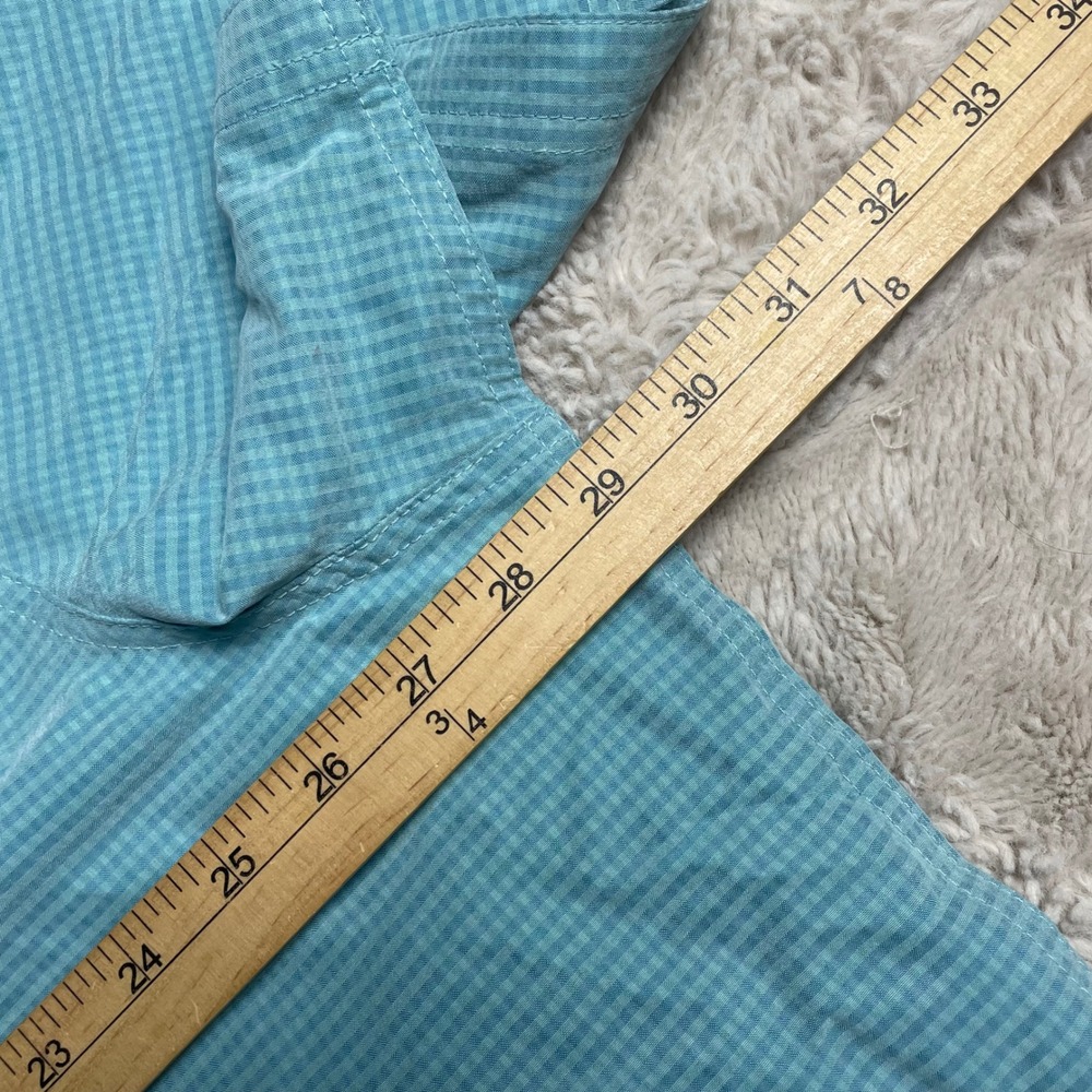 Royal Robbins Mens Desert Pucker Dry SS Shirt 3XL Nile Blue Gingham Relaxed Fit - Picture 10 of 11